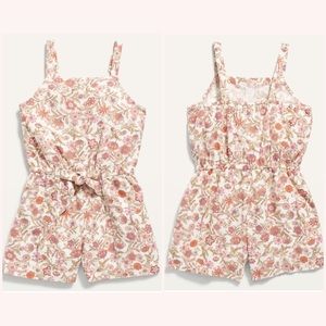 NWT Old Navy Girls Romper Wallflower Linen Blend Size XL